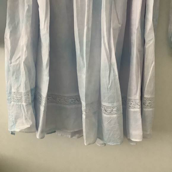 NWT Wilfred Elia Dress Ruffled tie dye blue mini dress size small - Picture 12 of 16